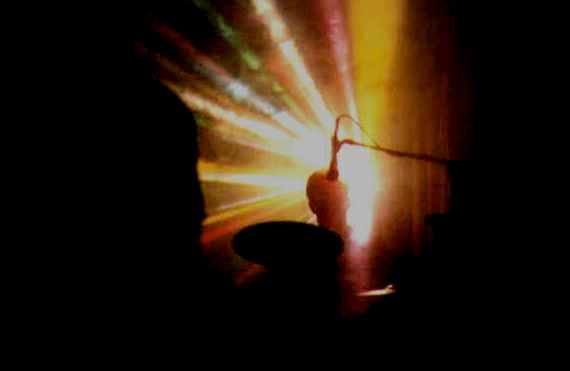 Obscure picture of the drummer